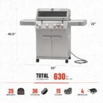 Monument Grills 4+1 Burner Natural Gas Grill with Broil Zone, 50000BTU Stainless Steel Outdoor Grill with Natural Gas Conversion Kit M415BZNG - Image 2