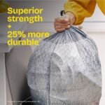 Glad ForceFlex MaxStrength Tall Kitchen Drawstring Trash Bags - Eucalyptus Mint - 13gal/45ct - Image 6