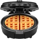 Chefman Anti-Overflow Belgian Waffle Maker with Shade Selector and Non-Stick Plates - Black