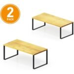 2-Pack Kitchen Cabinet Shelf Racks, Expandable Spice Rack for Pantry & Cupboard Storage, Black & Natural - Image 6