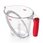 OXO 4 Cup Angled Measuring Cup: Large Liquid Plastic, Dishwasher-Safe, Clear, Lifetime Warranty - Image 5