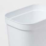 2.5gal Waste Basket White - Brightroom™: Compact Plastic Trash Can for Bathroom or Kitchen - Image 3