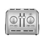 Cuisinart 4-Slice Custom Select Toaster - Silver - CPT-640P1: Stainless Steel, Defrost & Bagel Options, Adjustable Browning