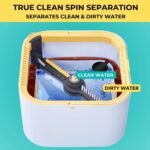 True & Tidy True Clean Spin Self Cleaning Mop & Bucket System: Stainless Steel, Aluminum, Microfiber Materials - Image 3