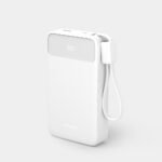 20000mAh Power Bank with Built in Loop Cable - heyday™ White