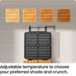 Chefman 4 Slice Belgian Waffle Maker w/ Adjustable Temperature - Stainless Steel - Image 3