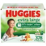 Huggies Extra Large Unscented Baby Wipes - 378ct - 9pk
