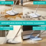 True & Tidy True Clean Spin Self Cleaning Mop & Bucket System: Stainless Steel, Aluminum, Microfiber Materials - Image 6