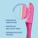 Schick Hydro Silk Touch-Up Dermaplaning Tool with Precision Cover - 3 ct: Face Razor, Manual Use, Protective Cover - Image 6