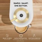 Nespresso Vertuo Pop+ Deluxe Coffee and Espresso Machine by De'Longhi - White and Gold - Image 3
