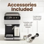 Chefman Barista Pro Espresso Maker Stainless Steel Finish: 1350W Electric Coffee Machine, Dishwasher-Safe Parts, 1.8L Capacity - Image 6
