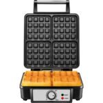 Chefman 4 Slice Belgian Waffle Maker w/ Adjustable Temperature - Stainless Steel