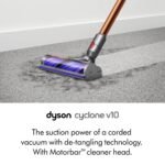 Dyson Cyclone Cordless Stick Vacuum V10 9.8" Cleaning Path Pet Hair Pick-Up Copper/Nickel - Image 3