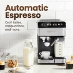 Chefman Barista Pro Espresso Maker Stainless Steel Finish: 1350W Electric Coffee Machine, Dishwasher-Safe Parts, 1.8L Capacity - Image 2