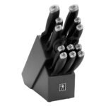 Henckels Silvercap 14 Piece Knife Set with Block, Chef Knife, Paring Knife, Utility Knife, Bread Knife, Steak Knife, Black, Stainless Steel - Image 3